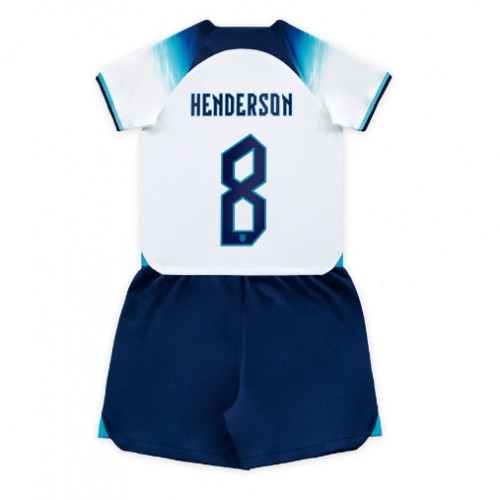 Fotballdrakt Barn England Jordan Henderson #8 Hjemmedraktsett VM 2022 Kortermet (+ Korte bukser)